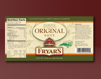 Fryars Bottle Label