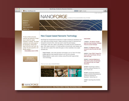 NanoForge Web Site Image